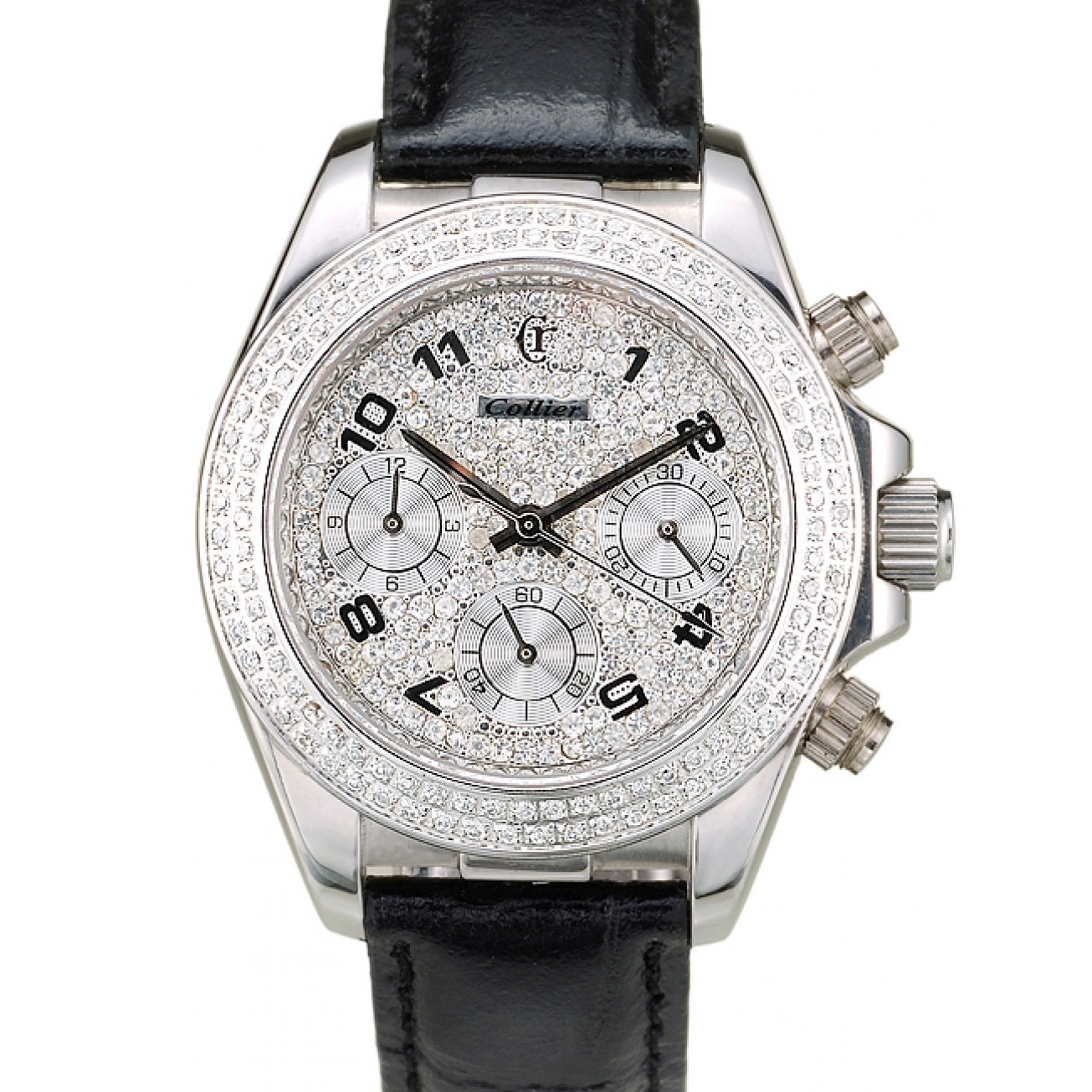 Aaa replica watch Bezel Crystal Crystal Studded Dial Case Steel Studded Lady Daytona Stainless Rolex 0723